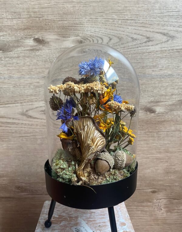Mushroom and Wildflower Glass Cloche - Image 5