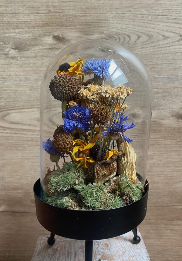Mushroom and Wildflower Glass Cloche - Image 4