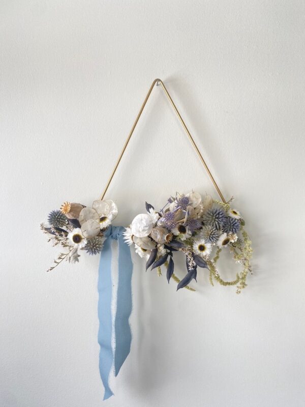 Icy Blue Triangle Wreath