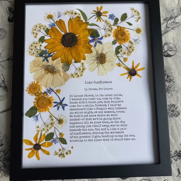 Custom Pressed Flower Wall Hanging