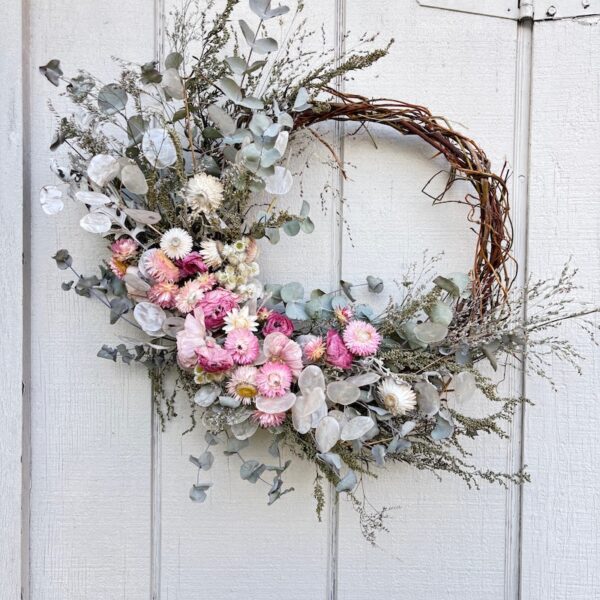 Frosted Rosé Wreath